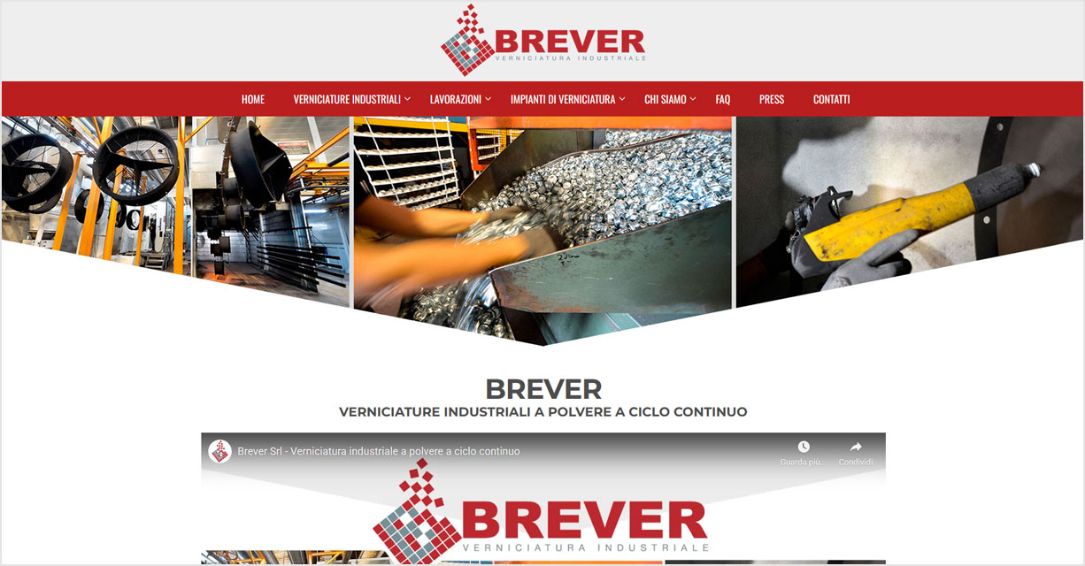 Brever online con il nuovo sito sulle verniciature industriali a polvere Nuovo sito Brever dedicato alle verniciature industriali a polvere